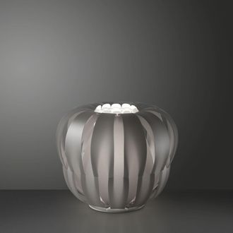 Linea Zero L&aacute;mpara De Mesa Plata En Metal Blanco Cm. 29x23h