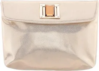 Nina Grayson Crystal Turnlock Clutch in Gold at Nordstrom