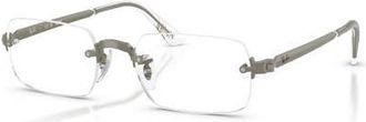 Ray-Ban 54mm Rectangle optical glasses in Grey at Nordstrom