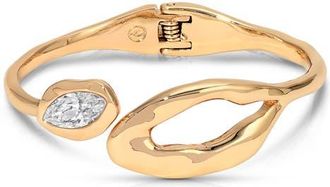 Ettika Molten Marquise Crystal Hinge Cuff Bracelet in Gold at Nordstrom