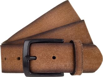 Mustang Lederg&uuml;rtel MUSTANG, Herren, Gr. 11,5, middle braun, Rindsleder, G&uuml;rtel Lederg&uuml;rtel, Vollrindleder in Antik-Optik, Dornschnalle, 4 cm breit