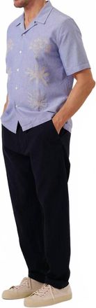 Universal Works Road Trip Shirt In Blue Oxford