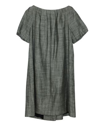 Giambattista Valli Gathered Dress in Grey Virgin Wool