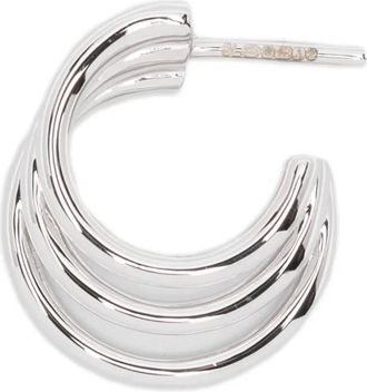 Shaun Leane Orecchino a cerchio Bound - Argento