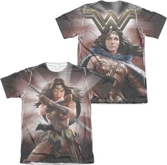 Gildan Batman V Superman Wonder Woman Light (Front/Back Print) Adult Poly/Cotton Short Sleeve Tee / T-Shirt