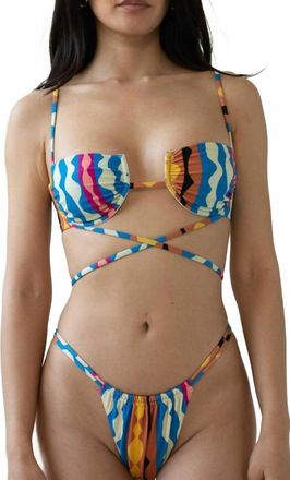 Montce Swim Womens Brasil Bikini Bottom In Abstract