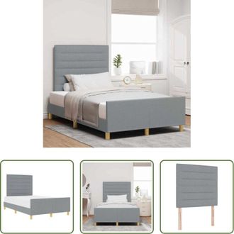 vidaXL Letto in tessuto - Struttura del letto Grigio chiaro 120 x 200 cm Tessuto