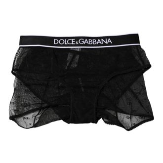 Dolce & Gabbana Bottoms, female, Black, Size: S Mid Waist Panty