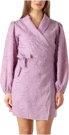 Notre-V Kleedjes, Dames, Paars, 2Xl, Lila Mini Jurk Charm