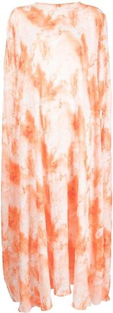 Bambah round neck kaftan - women - Elastane/Polyester/Metallic Fibre - One Size - Orange