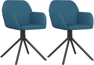vidaXL Vidaxl - Sillas De Comedor Giratorias 2 Uds Terciopelo Azul