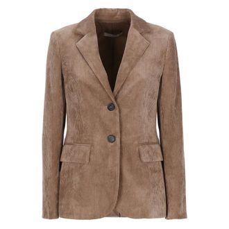 D.exterior Blazer met corduroy-effect - Dames - Jassen - Beige - Maat: S Corduroy