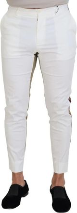 Dolce & Gabbana Slim Fit Chino Broek - Heren - Slim Fit Broeken - Wit - M - Katoen - Broeken