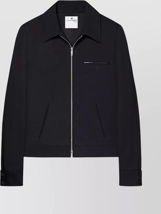 Courrèges straight hem blazer with jetted pockets