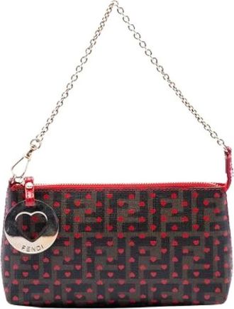 Fendi Pre-owned Clutches, female, Multicolor, Size: ONE SIZE Pre-owned Chain-Link Shoulder Bag