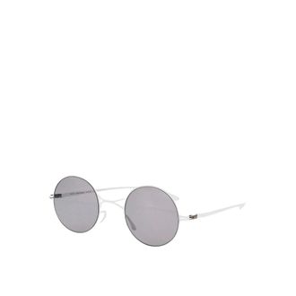 Mykita Sunglasses, male, White, ONE SIZE, Stylish Round Frame Sunglasses