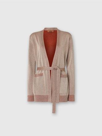 Missoni Cardigan With Belt In Lamé in Pink Lamé at Nordstrom, Size 42 It