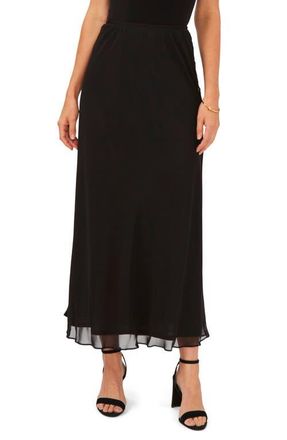 Chaus A-Line Chiffon Skirt in Black at Nordstrom, Size X-Large