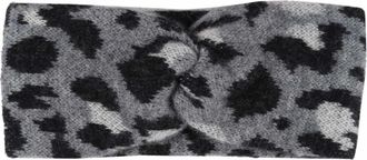 Zwillingsherz Stirnband ZWILLINGSHERZ Leo, Damen, grau, Kaschmir, M&uuml;tzen Stirnband, mit Leo Muster