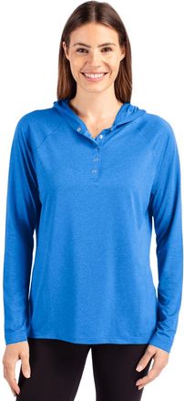 Cutter & Buck Coastline Epic Comfort Womens Hooded Long Sleeve Pullover Shirt