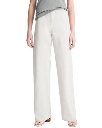 Vince Linen-Blend High Waist Cotton Bias Pant