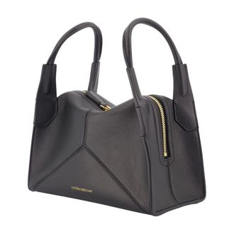 Victoria Beckham Womens Pli&eacute; Mini Shoulder Bag Black Calfskin