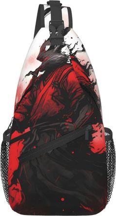 Generic Japanese Rabbit Samurai Crossbody Bag Trendy Shoulder Bag Lightweight Daypack For Shopping Men Workout