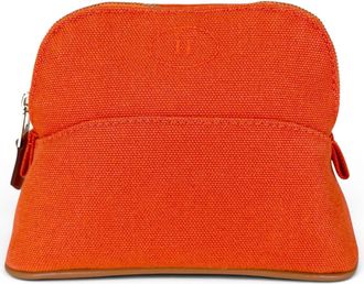 Herm&egrave;s Orange Cotton Elastane Polyamide Leather Pouch (Pre-Owned)
