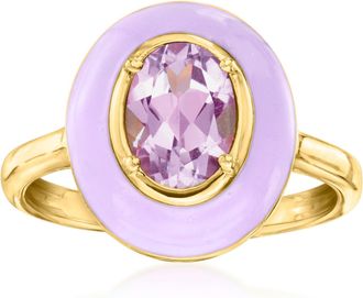 Ross-Simons Amethyst Ring With Pastel Purple Enamel in 18kt Gold Over Sterling