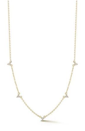 Glaze Jewelry Cubic Zirconia Station Chain Necklace in Gold at Nordstrom Rack