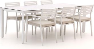 Bellagio la vita attrattiva Bellagio Rumo/Veneto 220cm dining tuinset 7-delig stapelbaar