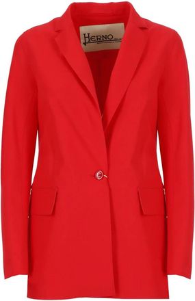 Herno Single Breasted Jacket - Dames - Blazers - Rood - S - Jassen