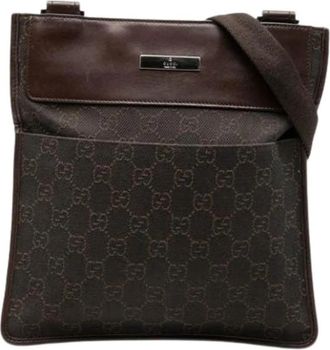 Gucci Pre-owned Cross Body Bag - Dames - Vintage Schoudertas - Bruin - ONE Size - Leer - Vintage