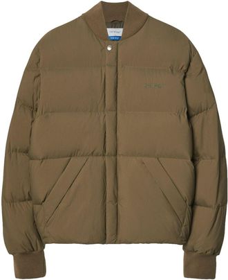 Off-white Arrow puffer jacket - men - Polyester/Polyamide/Feather Down - L - Brown