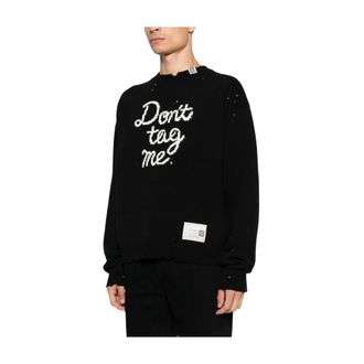Miharayasuhiro Mihara Yasuhiro, Truien & Vesten, Heren, Zwart, S, Dont Tag Me Jacquard Knit Sweater