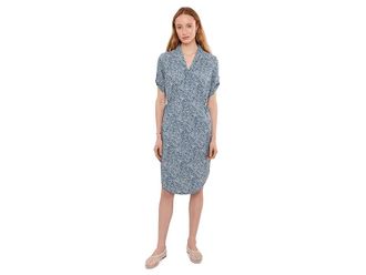 Royal Robbins Spotless Traveler Dress Short Sleeve Womens Clothing Deep Blue Briar Print : MD, Polyester/Jersey/Elastane