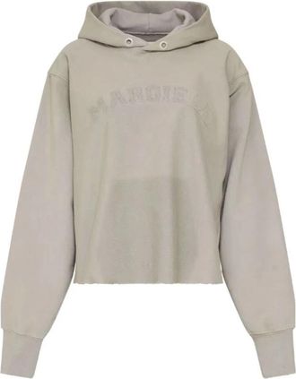 Maison Margiela Signature Sweatshirt - Dames - Hoodies - Grijs - M - Katoen - Hoodies & sweatvesten
