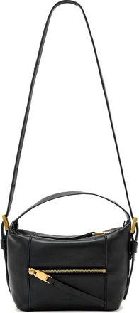 AllSaints Mini Vega Grab Leather Crossbody Bag in Black at Nordstrom