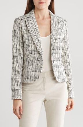 Amanda + Chelsea Boucl&eacute; Blazer in Ivory/black at Nordstrom Rack, Size X-Small