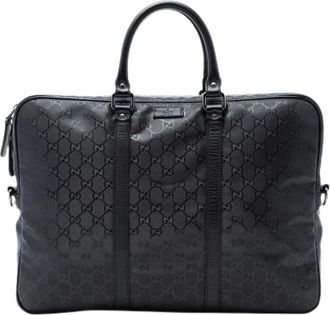 Gucci Pre-owned Handbags, female, Black, Size: ONE SIZE Pre-owned Business Bag