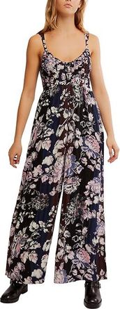 Free People Melrose Jumpsuit Womens Dress Midnight Garden Combo : LG (Womens 12-14), Cotton/Rayon