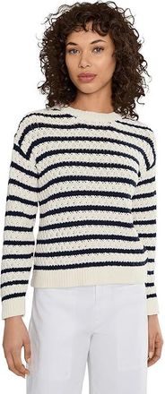 Tommy Bahama Pebblestone Bay Stripe Crew Womens Sweater Coconut : LG (US 12-14), Cotton