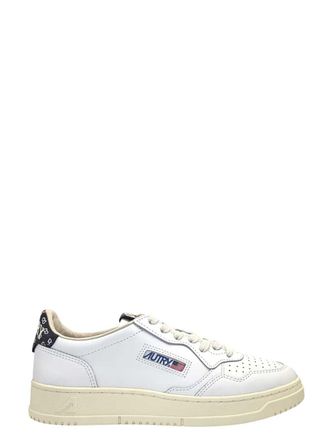 Autry Medalist Low Uomo Hj04 Pelle/Camoscio Stampato/Logo Bianco/Lavagna