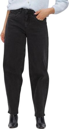 MY ESSENTIAL WARDROBE Baloomw 144 High Barrel - Dames - Loose Fit Jeans - Zwart - W27 - Jeans