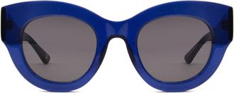 SmartBuy Collection Cat Eye Full Rim Plastic Mens Sunglasses Blue Size Standard - Free Lenses - SmartBuy Collection