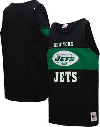 Mitchell & Ness Mens Mitchell & Ness Black New York Jets Retro Colorblock Tank Top at Nordstrom, Size Xx-Large