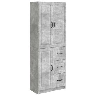 vidaXL Juego De Armarios 2 Uds. Gris Hormig&oacute;n Madera De Ingenier&iacute;a Vidaxl
