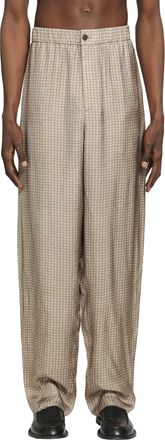 Giorgio Armani Viscose Check Jacquard Pants