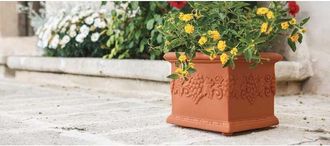 Monacis Vaso De Pol&iacute;mero Monacis Cuadrado Uva Terracota Cm 35 (35x35x29h)