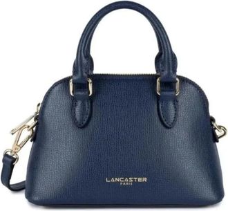Lancaster Blauwe Halve Maan Rits Tas - Dames - Handtassen - Blauw - ONE Size - Leer - Tassen